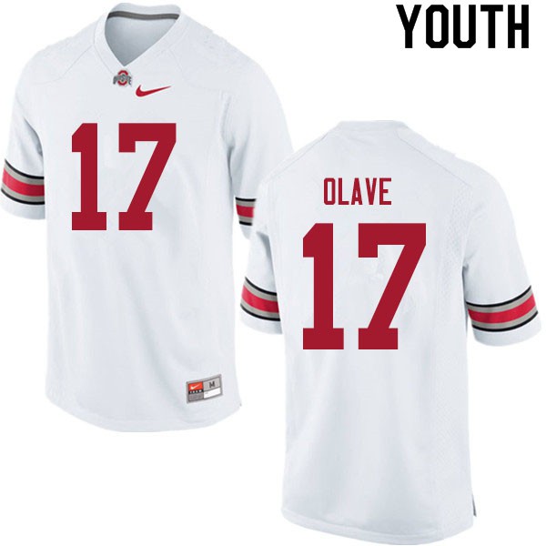 Ohio State Buckeyes #17 Chris Olave Youth Alumni Jersey White
